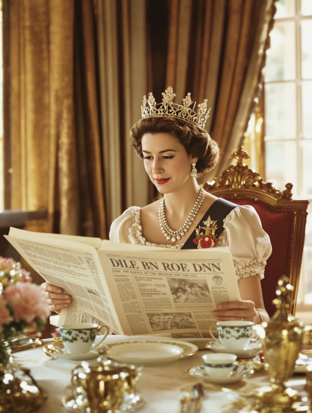 Queen Elizabeth II secretly wore her tiara to breakfast for weeks